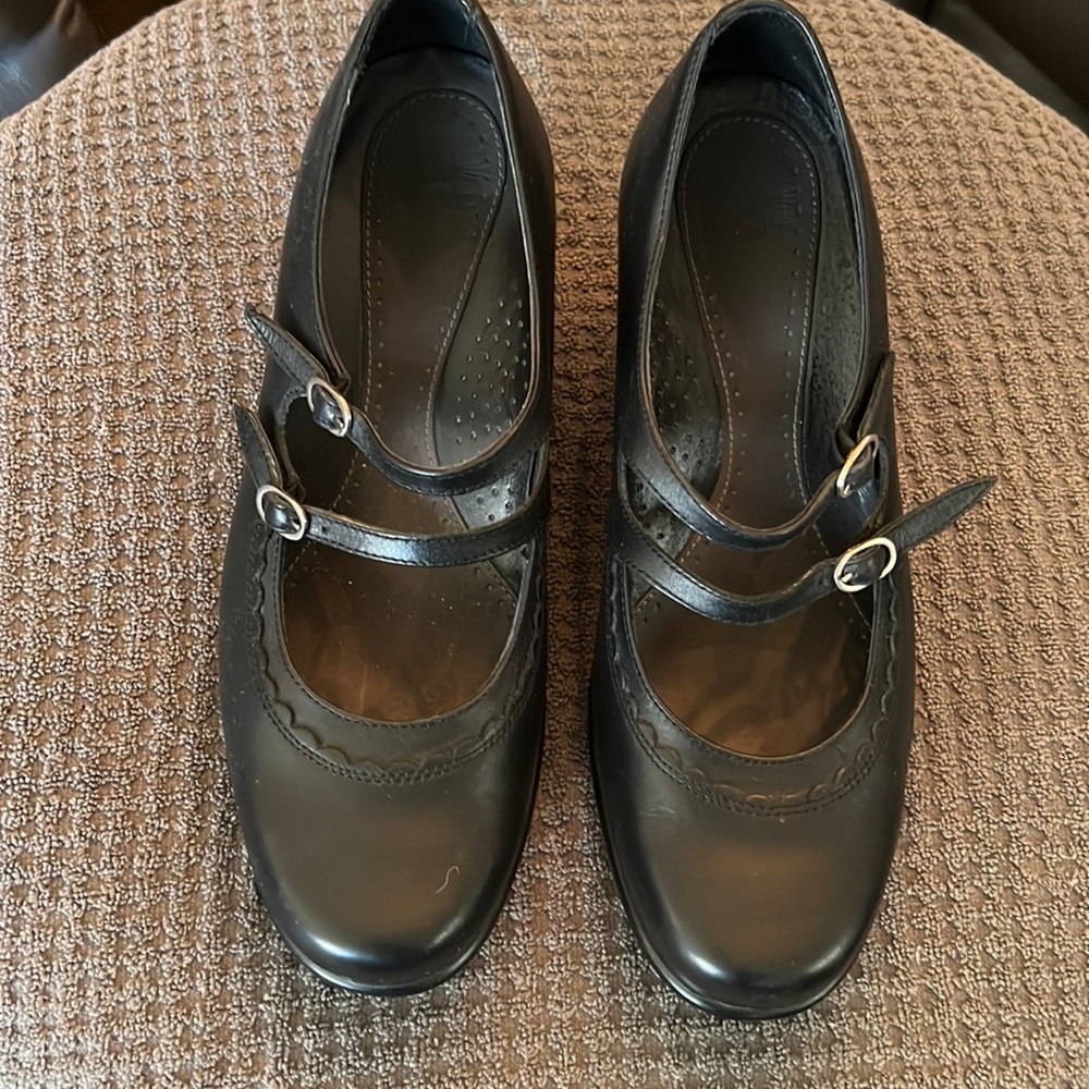 Dansko black leather shoes